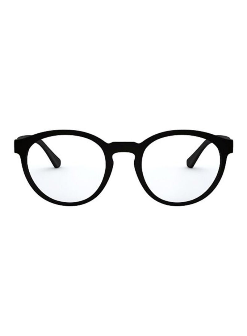 EMPORIO ARMANI Unisex Round Eyeglasses Frame - Lens Size: 52 mm - Image 1